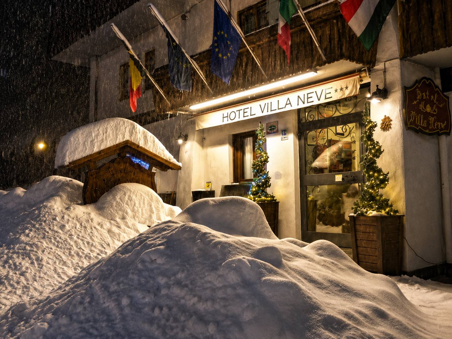 The hotel under the snow